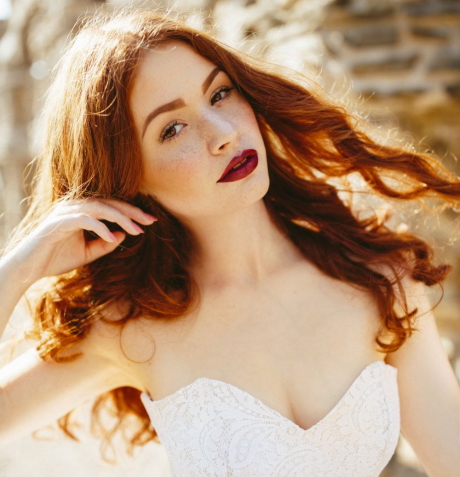 Red Hair Color for Wedding Dress